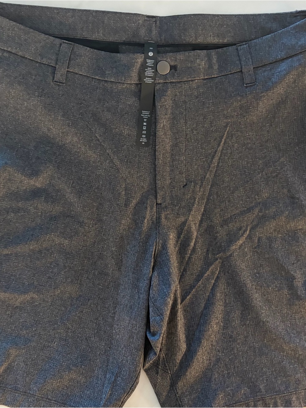 Men's Lululemon Charcoal Grey Golf Shorts 36 Waist with 9” inseam